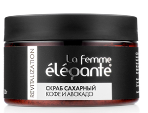 Скраб сахарный «Кофе и авокадо» La femme élégante ® для тела